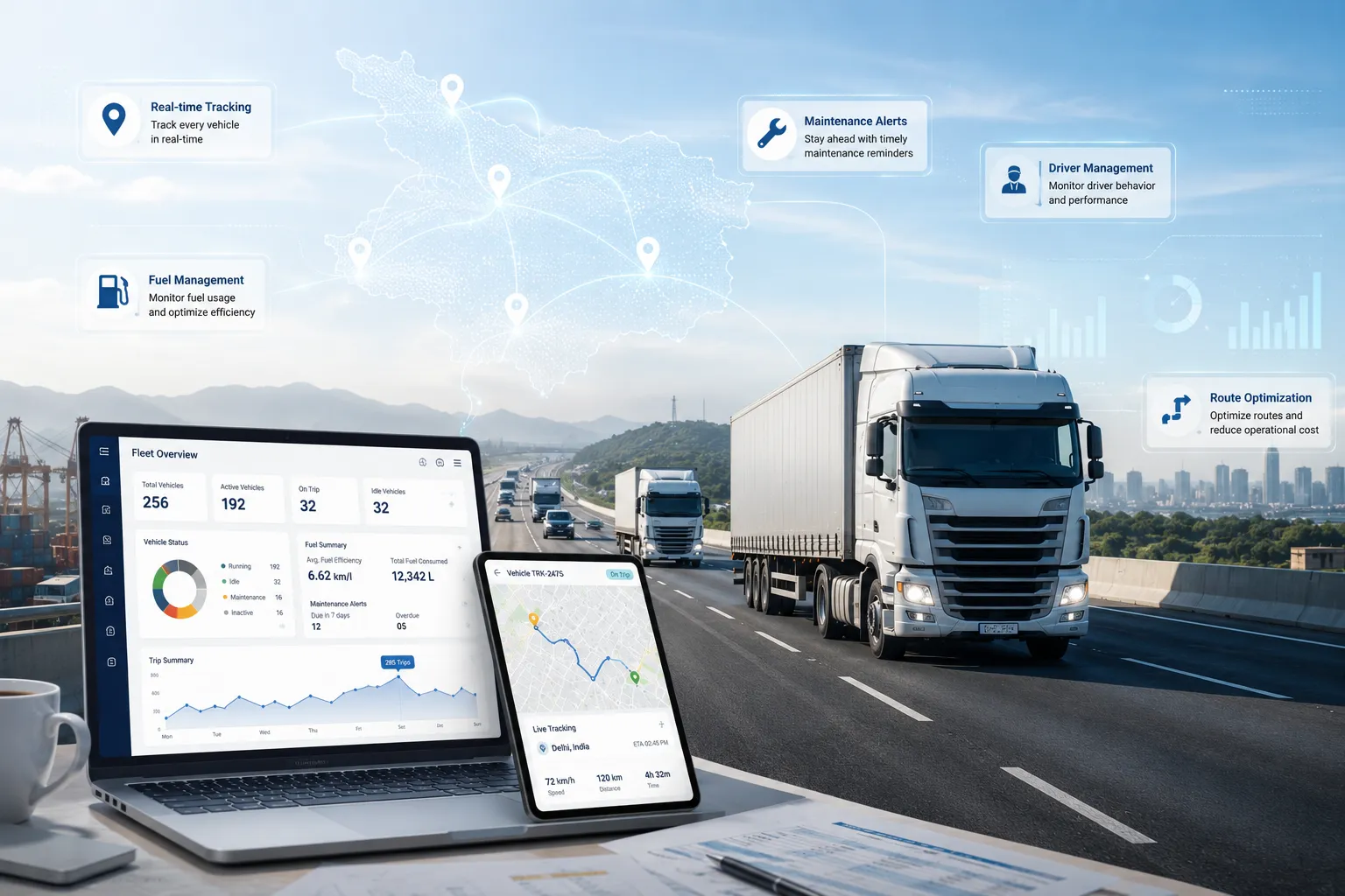 SmartUp ERP fleet management dashboard
